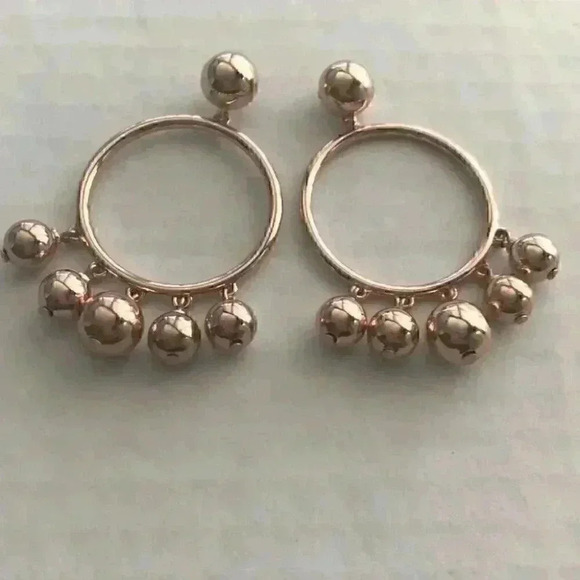 Kate Spade new Large Bauble Hoops w dangling balls - Picture 7 of 8